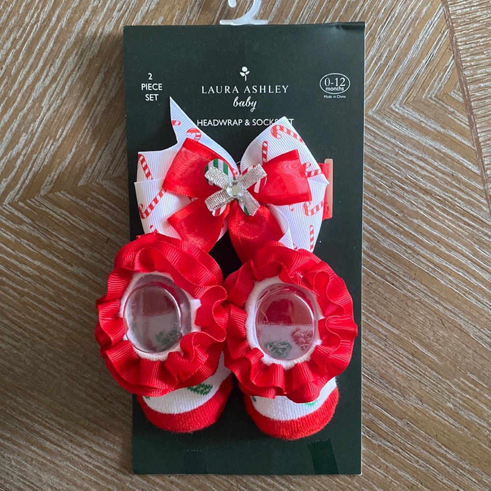 Christmas Sock and Headband Set
